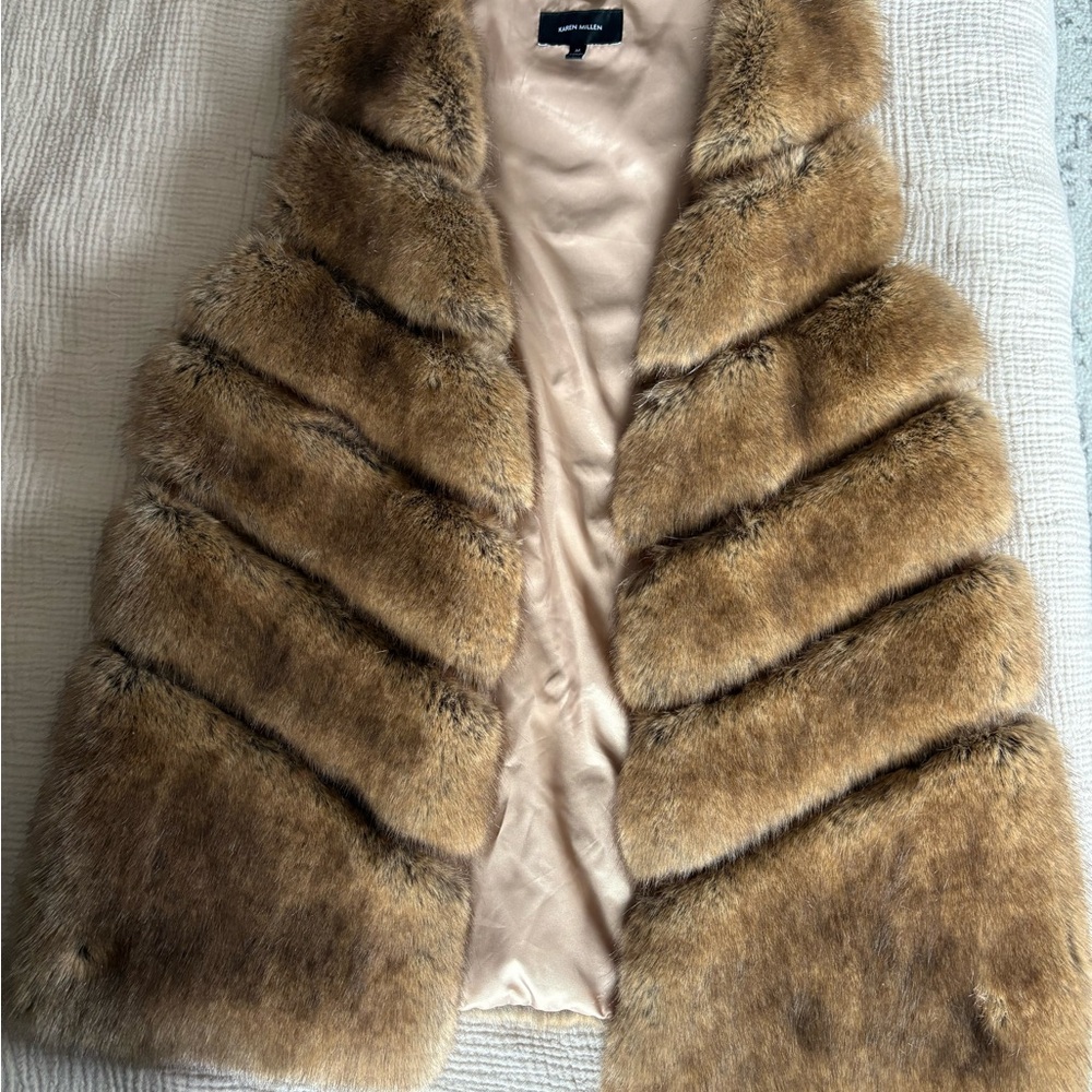 Luxurious Brown Faux Fur Vest